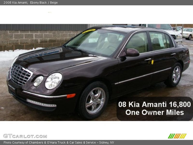 Ebony Black / Beige 2008 Kia Amanti
