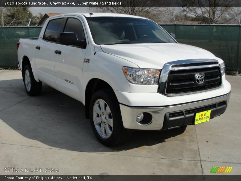 Super White / Sand Beige 2010 Toyota Tundra SR5 CrewMax 4x4