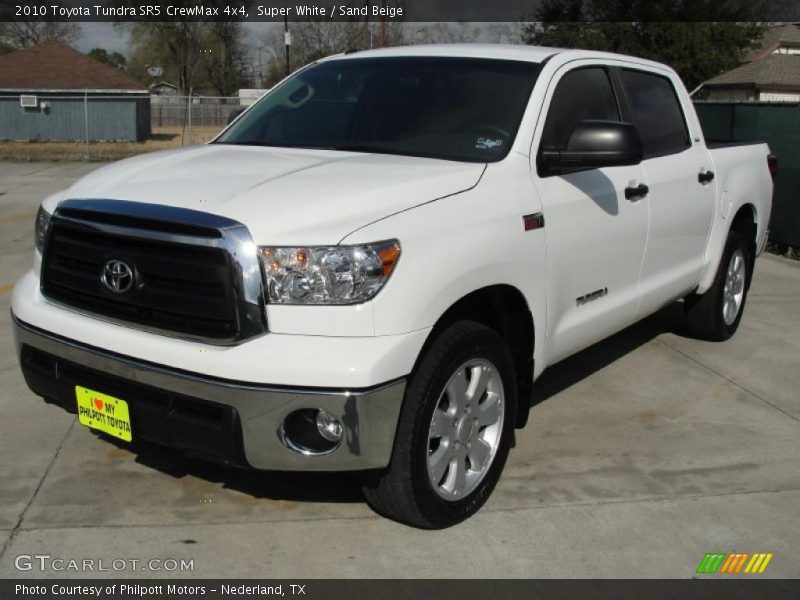 Super White / Sand Beige 2010 Toyota Tundra SR5 CrewMax 4x4
