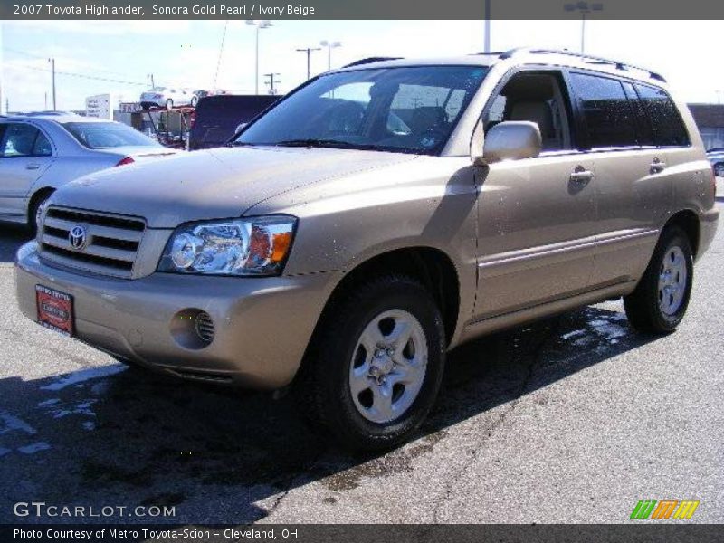 Sonora Gold Pearl / Ivory Beige 2007 Toyota Highlander