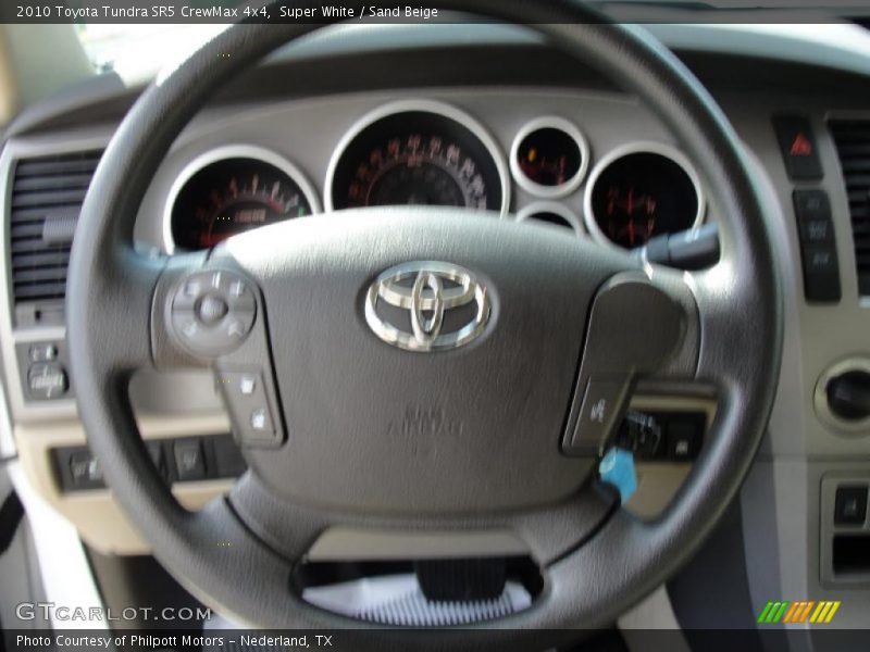 Super White / Sand Beige 2010 Toyota Tundra SR5 CrewMax 4x4