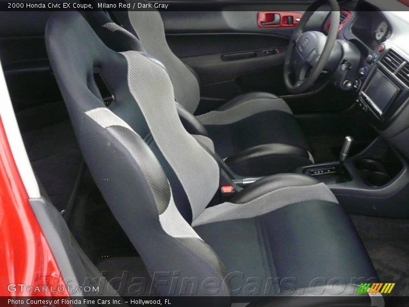 Milano Red / Dark Gray 2000 Honda Civic EX Coupe