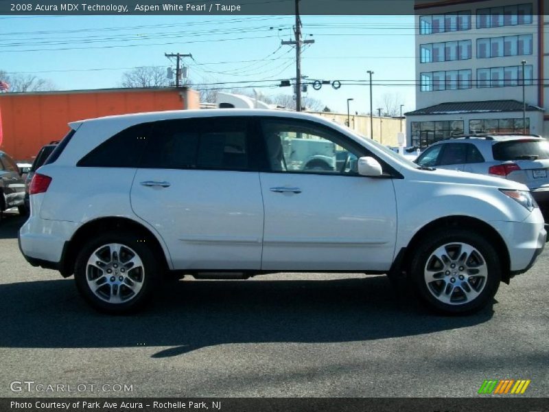 Aspen White Pearl / Taupe 2008 Acura MDX Technology