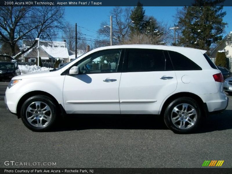Aspen White Pearl / Taupe 2008 Acura MDX Technology