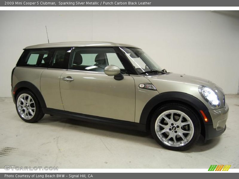 Sparkling Silver Metallic / Punch Carbon Black Leather 2009 Mini Cooper S Clubman