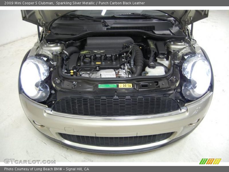 Sparkling Silver Metallic / Punch Carbon Black Leather 2009 Mini Cooper S Clubman