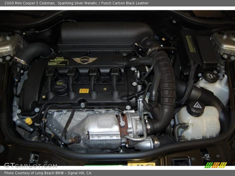 Sparkling Silver Metallic / Punch Carbon Black Leather 2009 Mini Cooper S Clubman