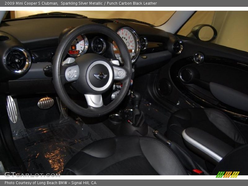 Sparkling Silver Metallic / Punch Carbon Black Leather 2009 Mini Cooper S Clubman