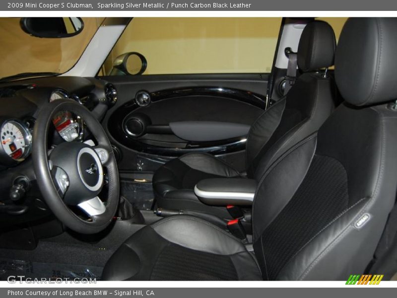 Sparkling Silver Metallic / Punch Carbon Black Leather 2009 Mini Cooper S Clubman