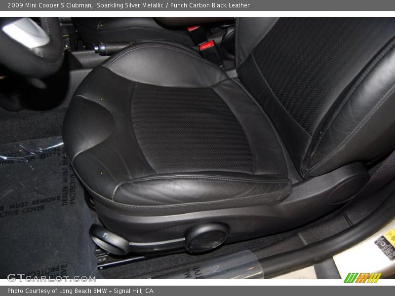 Sparkling Silver Metallic / Punch Carbon Black Leather 2009 Mini Cooper S Clubman