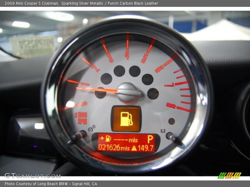 Sparkling Silver Metallic / Punch Carbon Black Leather 2009 Mini Cooper S Clubman