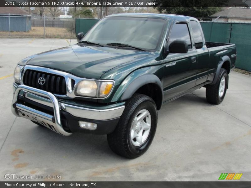 Imperial Jade Green Mica / Oak Beige 2001 Toyota Tacoma V6 TRD Xtracab 4x4