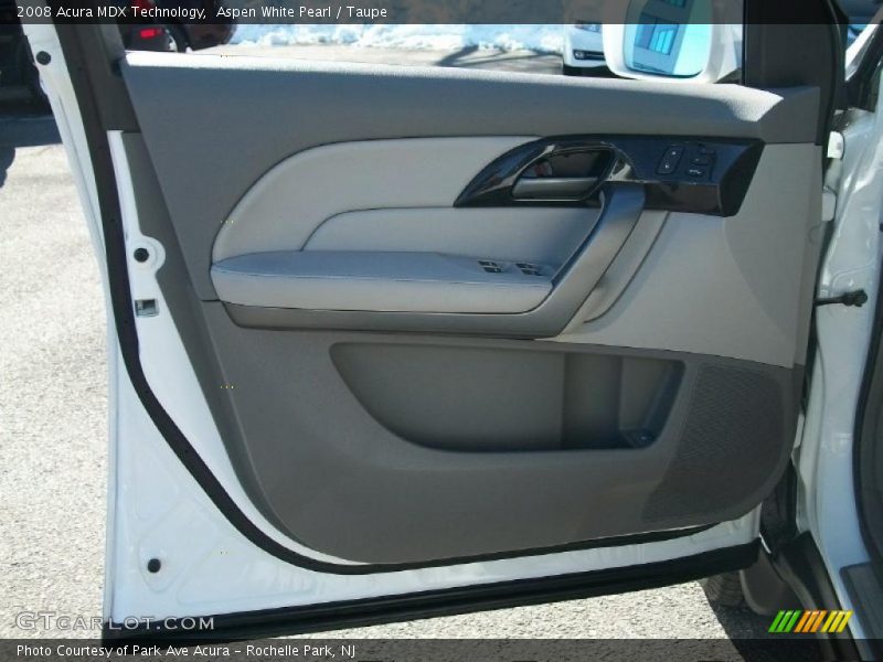 Aspen White Pearl / Taupe 2008 Acura MDX Technology