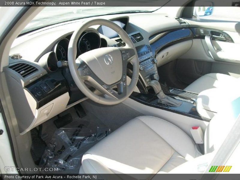 Aspen White Pearl / Taupe 2008 Acura MDX Technology