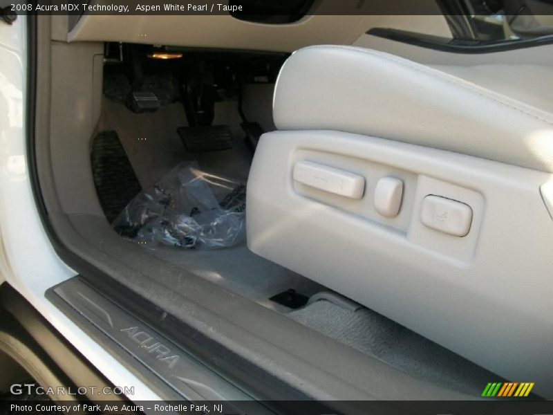 Aspen White Pearl / Taupe 2008 Acura MDX Technology