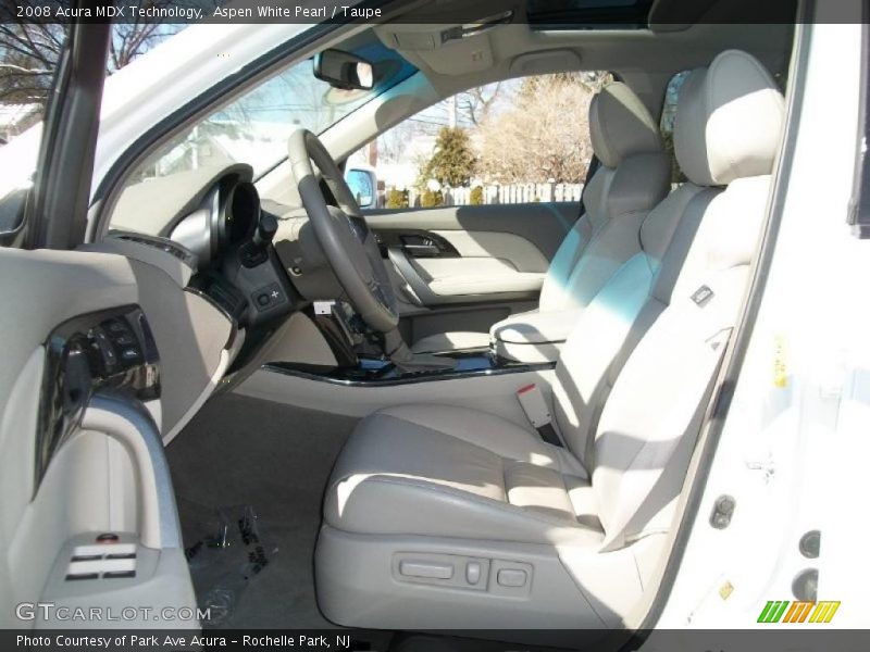 Aspen White Pearl / Taupe 2008 Acura MDX Technology