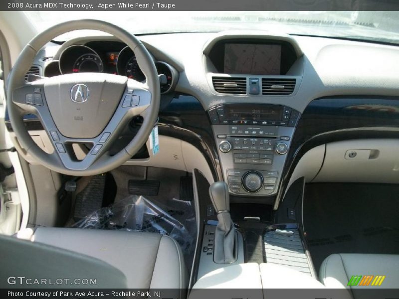 Aspen White Pearl / Taupe 2008 Acura MDX Technology