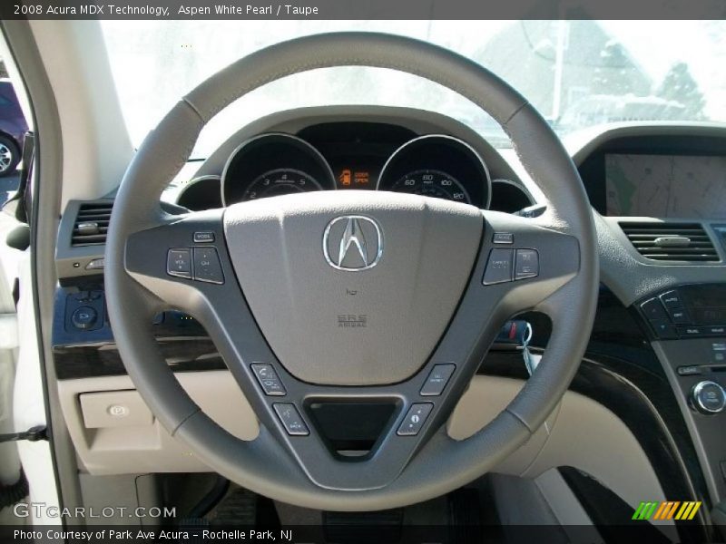 Aspen White Pearl / Taupe 2008 Acura MDX Technology
