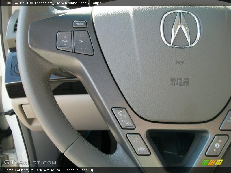 Aspen White Pearl / Taupe 2008 Acura MDX Technology
