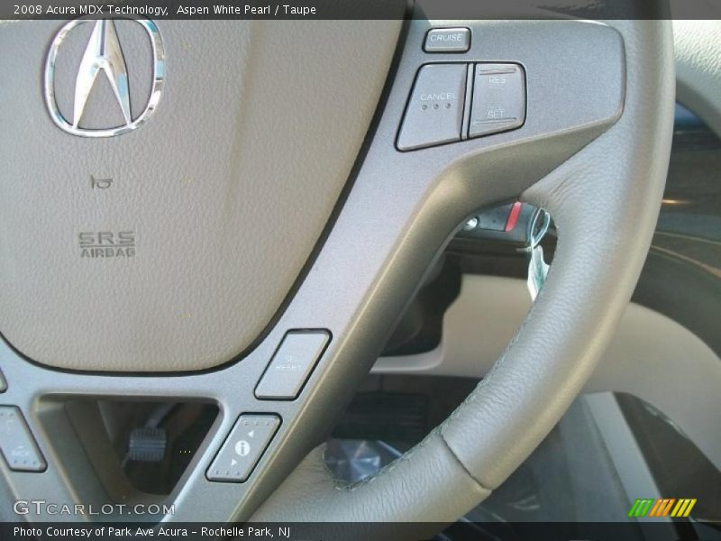 Aspen White Pearl / Taupe 2008 Acura MDX Technology