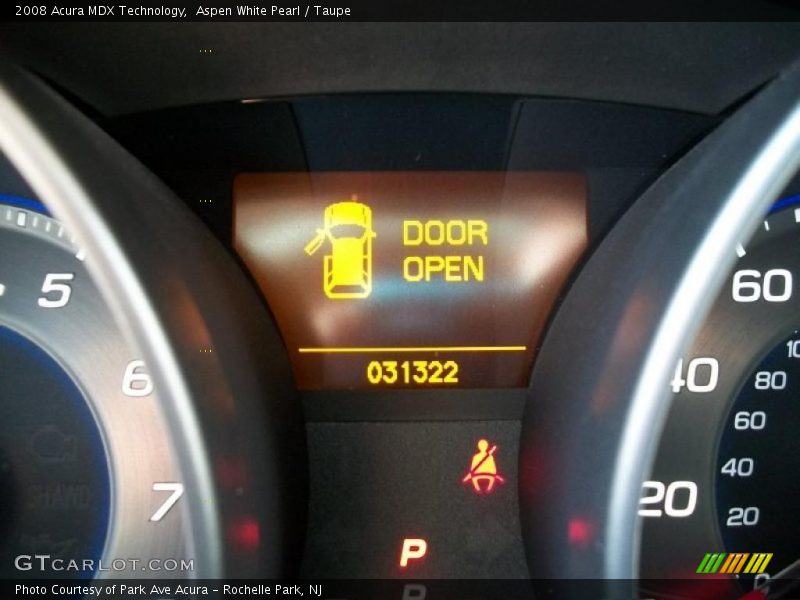 Aspen White Pearl / Taupe 2008 Acura MDX Technology
