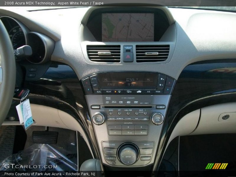 Aspen White Pearl / Taupe 2008 Acura MDX Technology