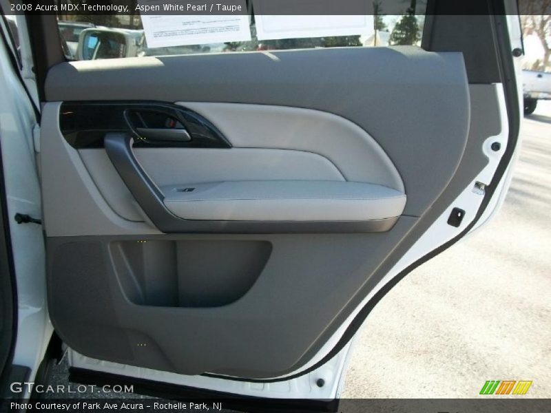 Aspen White Pearl / Taupe 2008 Acura MDX Technology