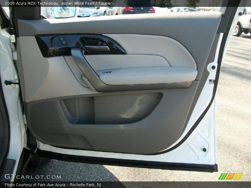 Aspen White Pearl / Taupe 2008 Acura MDX Technology