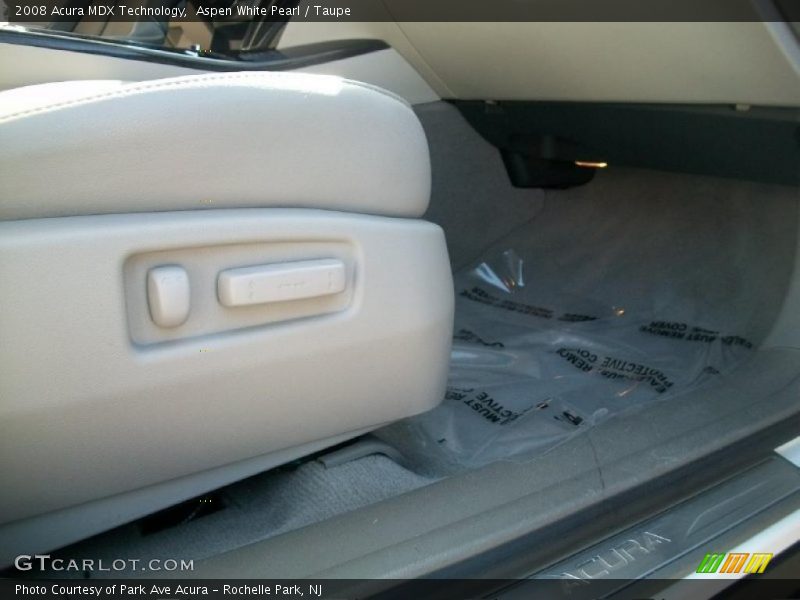 Aspen White Pearl / Taupe 2008 Acura MDX Technology