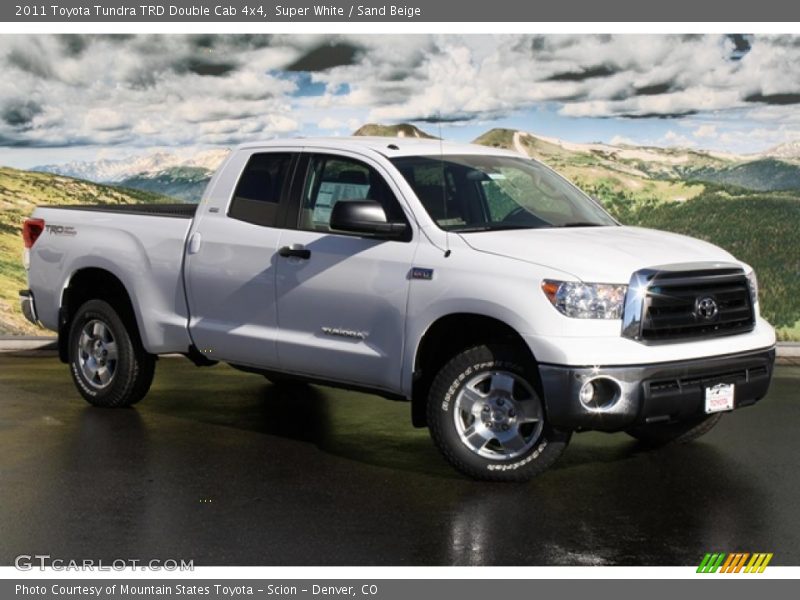 Super White / Sand Beige 2011 Toyota Tundra TRD Double Cab 4x4