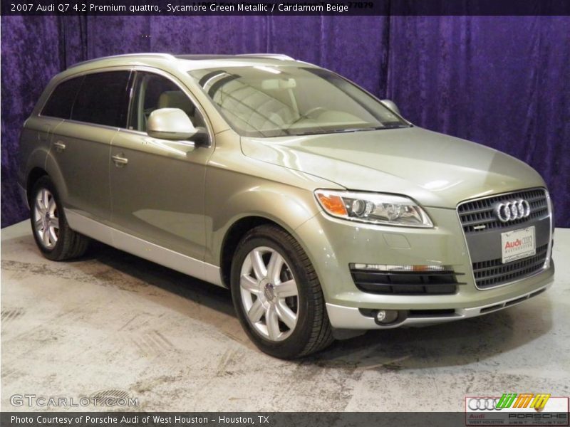 Sycamore Green Metallic / Cardamom Beige 2007 Audi Q7 4.2 Premium quattro