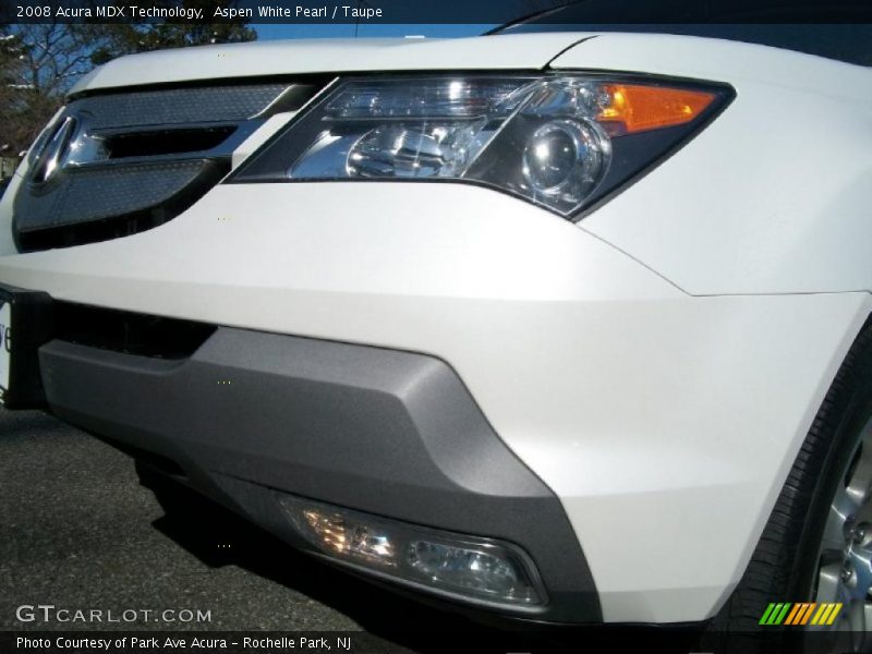 Aspen White Pearl / Taupe 2008 Acura MDX Technology
