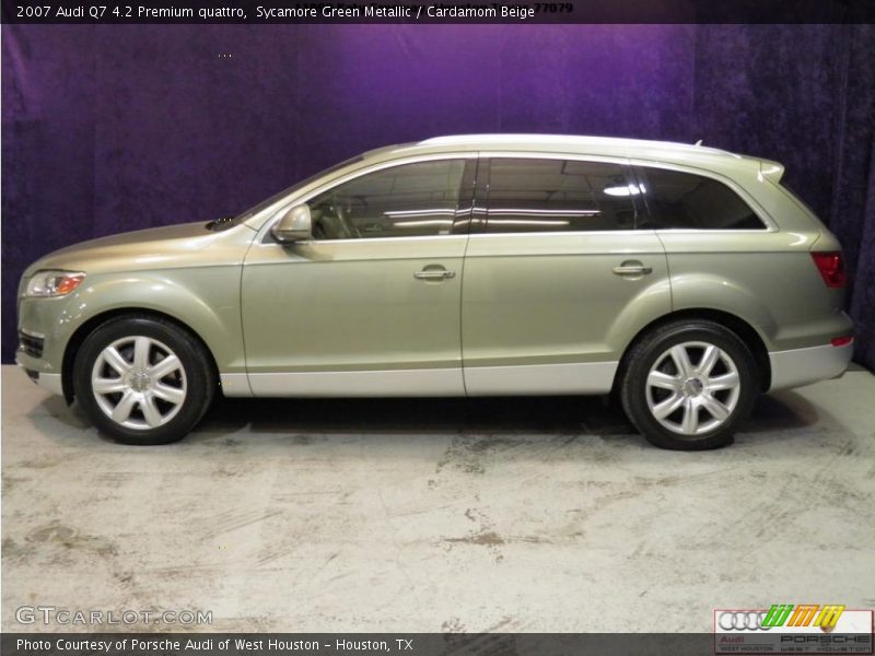 Sycamore Green Metallic / Cardamom Beige 2007 Audi Q7 4.2 Premium quattro