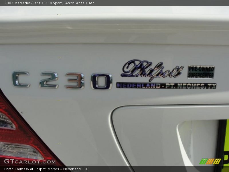 Arctic White / Ash 2007 Mercedes-Benz C 230 Sport