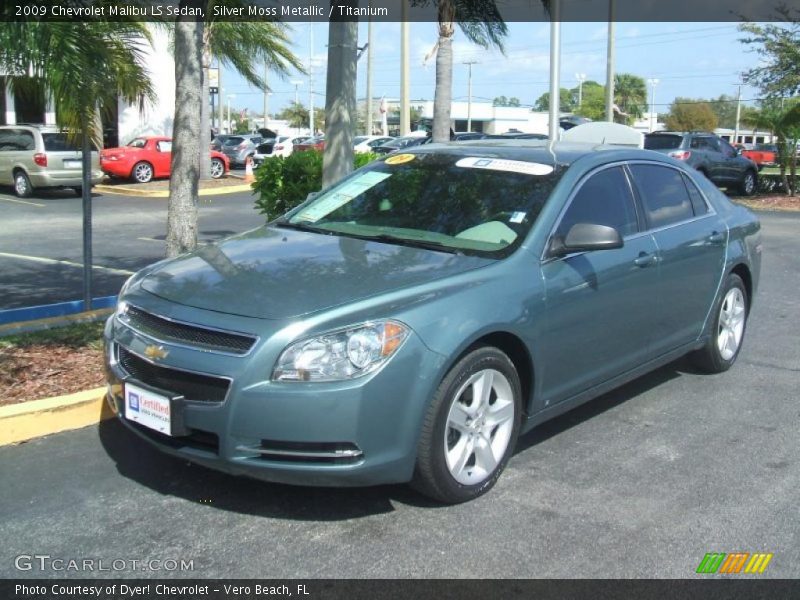 Silver Moss Metallic / Titanium 2009 Chevrolet Malibu LS Sedan