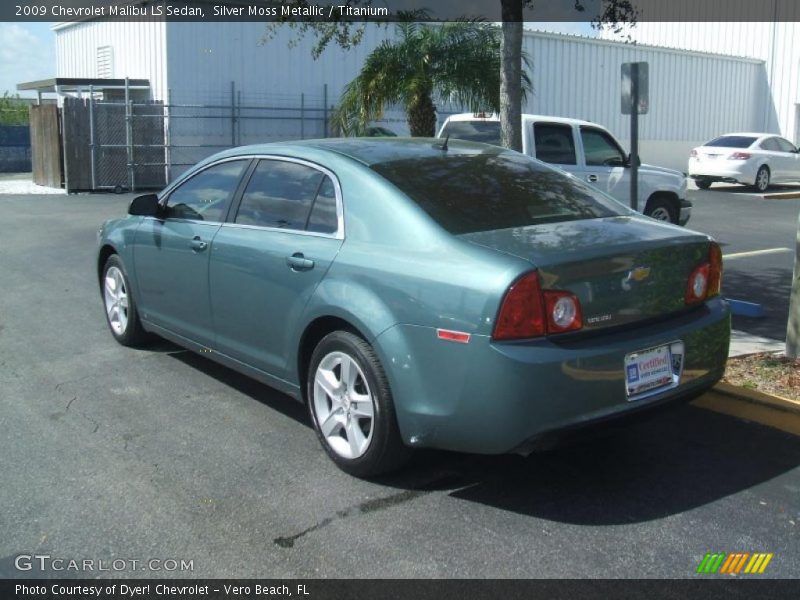 Silver Moss Metallic / Titanium 2009 Chevrolet Malibu LS Sedan