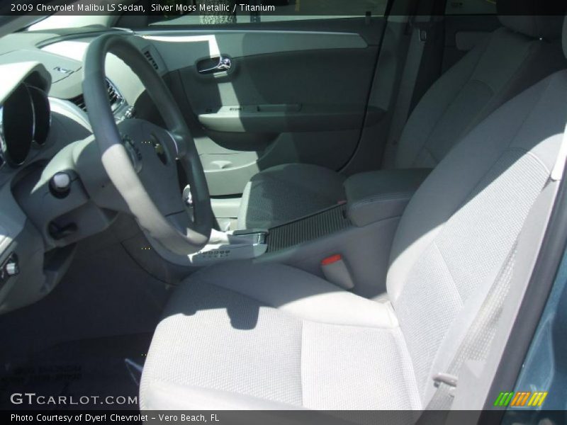 Silver Moss Metallic / Titanium 2009 Chevrolet Malibu LS Sedan