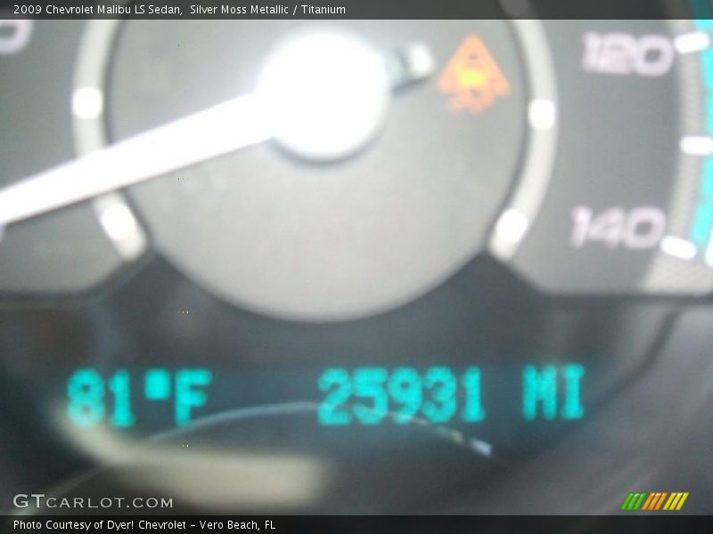 Silver Moss Metallic / Titanium 2009 Chevrolet Malibu LS Sedan