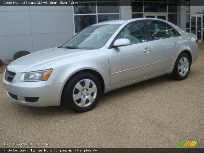Bright Silver / Gray 2008 Hyundai Sonata GLS V6