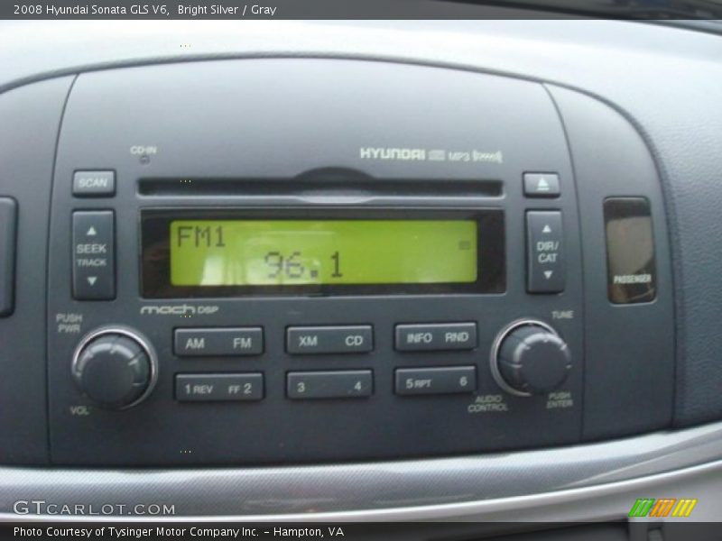 Bright Silver / Gray 2008 Hyundai Sonata GLS V6