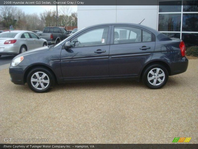 Charcoal Gray / Gray 2008 Hyundai Accent GLS Sedan