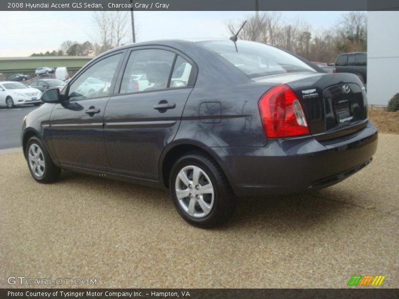 Charcoal Gray / Gray 2008 Hyundai Accent GLS Sedan