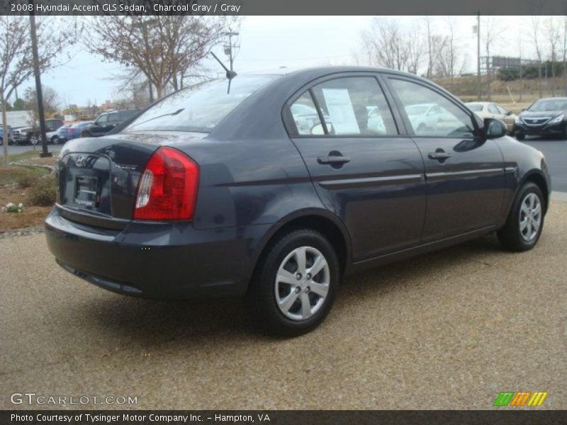 Charcoal Gray / Gray 2008 Hyundai Accent GLS Sedan