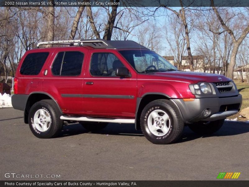 Molten Lava Metallic / Gray Celadon 2002 Nissan Xterra SE V6
