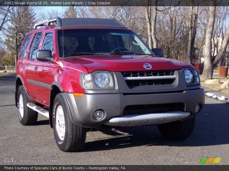 Molten Lava Metallic / Gray Celadon 2002 Nissan Xterra SE V6