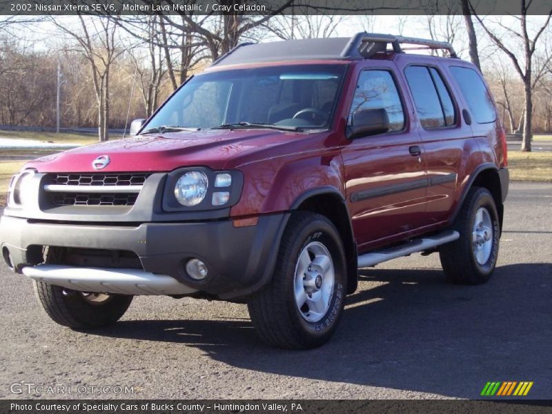 Molten Lava Metallic / Gray Celadon 2002 Nissan Xterra SE V6
