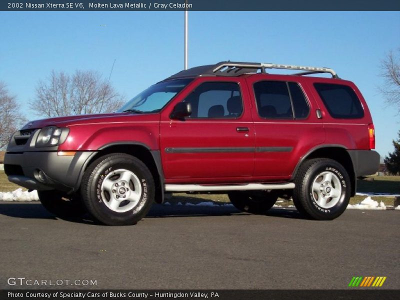 Molten Lava Metallic / Gray Celadon 2002 Nissan Xterra SE V6