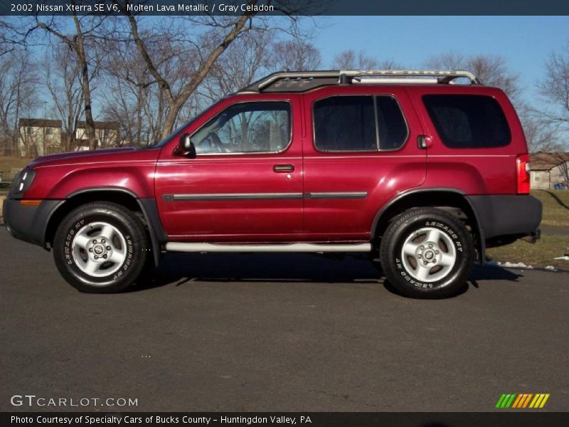 Molten Lava Metallic / Gray Celadon 2002 Nissan Xterra SE V6