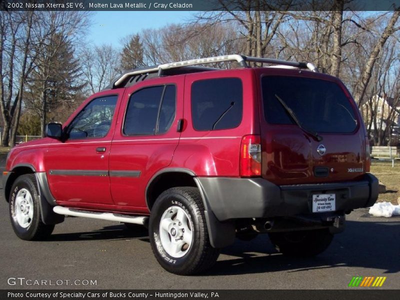 Molten Lava Metallic / Gray Celadon 2002 Nissan Xterra SE V6