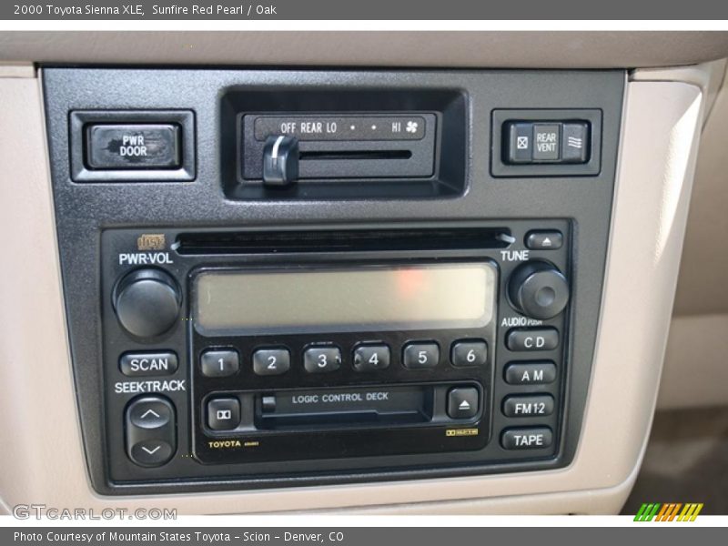 Sunfire Red Pearl / Oak 2000 Toyota Sienna XLE